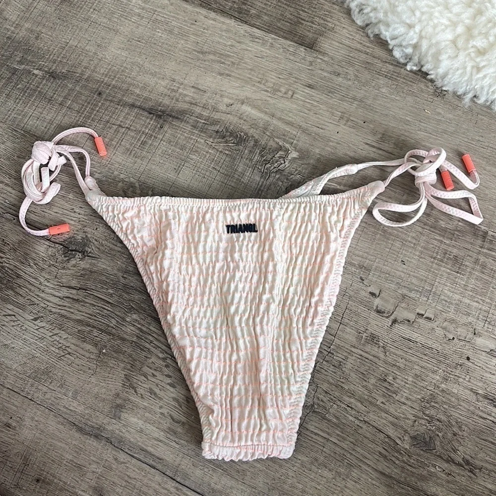 Triangl Swimwear Vinca Smocked side tie bikini bottomed